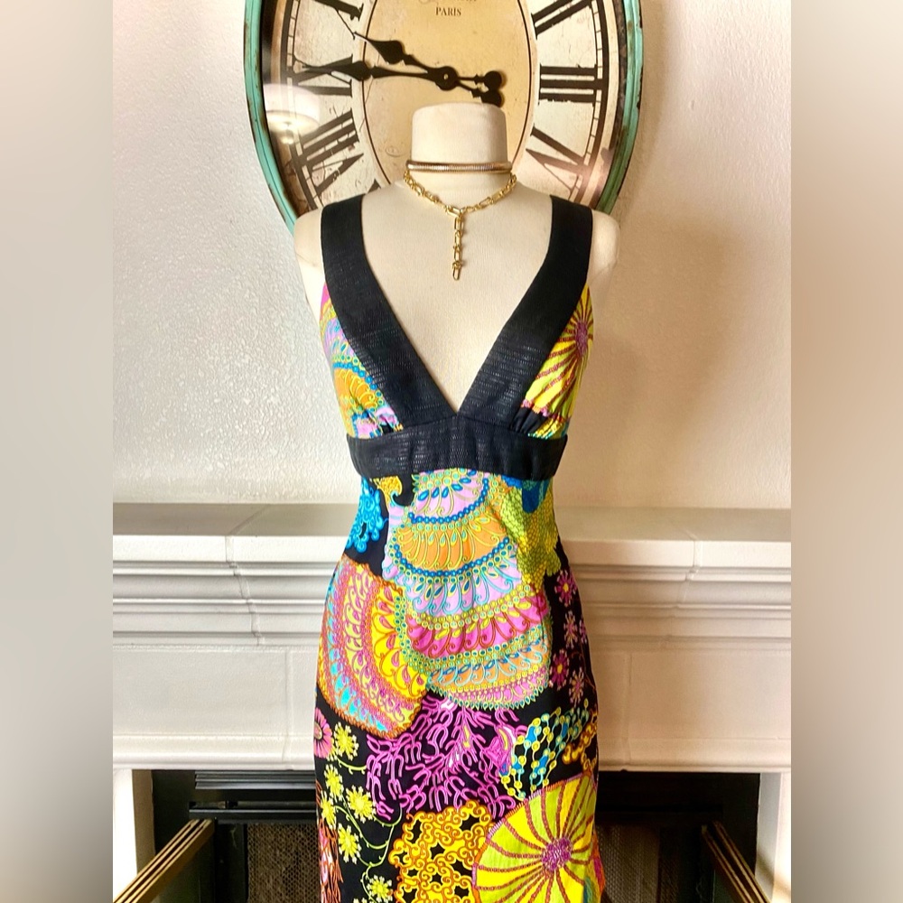 Trina Turk Sea Life Colorful Print Mini Dress